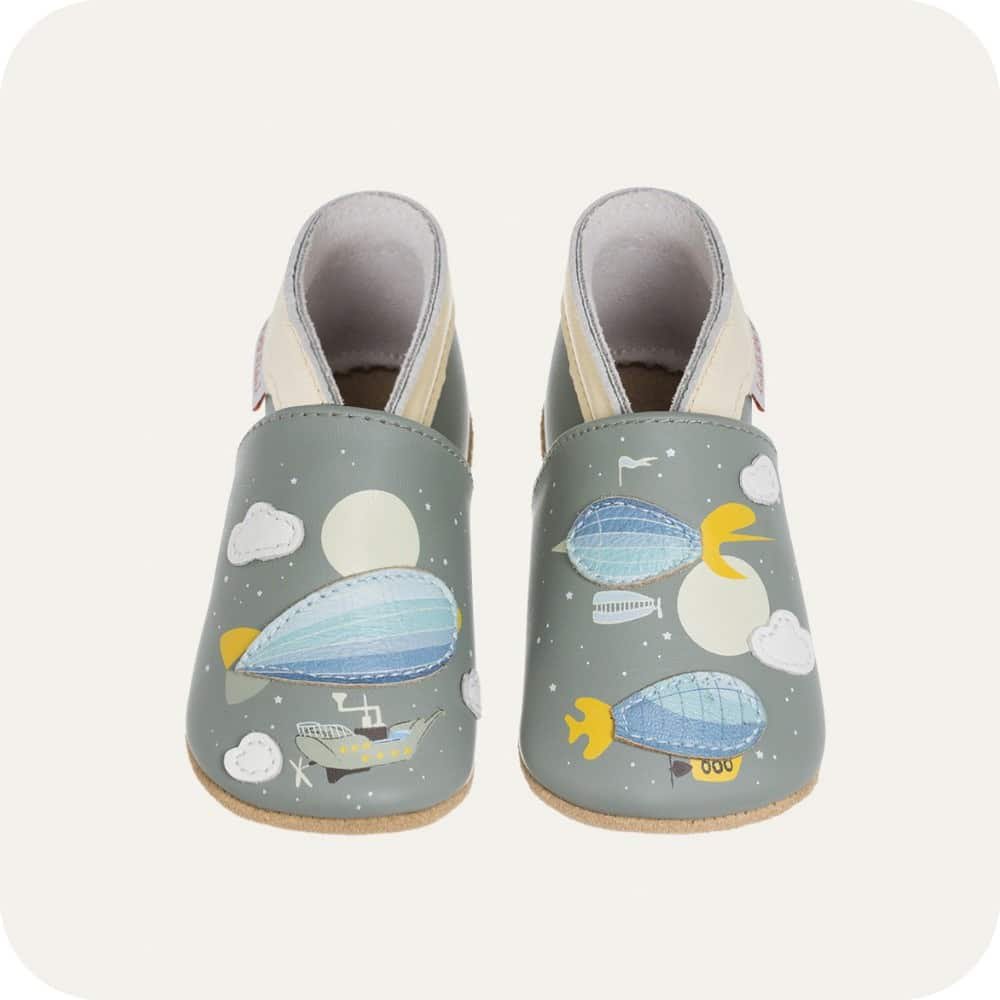 Babyslofjes leer suède zool 0-6 mnd
