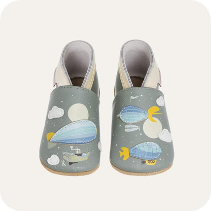 Babyslofjes leer suède zool 0-6 mnd