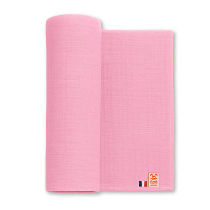 Inbakerdoek 100x100 cm biologisch katoen roze