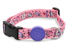 Honden halsband gerecycled roze 30-42 cm