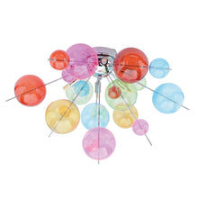 Ceiling Lamp Explosion Stained Glass Metal G9 Frames 57 Cm