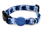 Honden halsband verstelbaar 30-42 cm gerecycled blauw