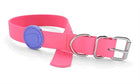 Honden halsband 23-31x1,5 cm gerecycled roze waterproof