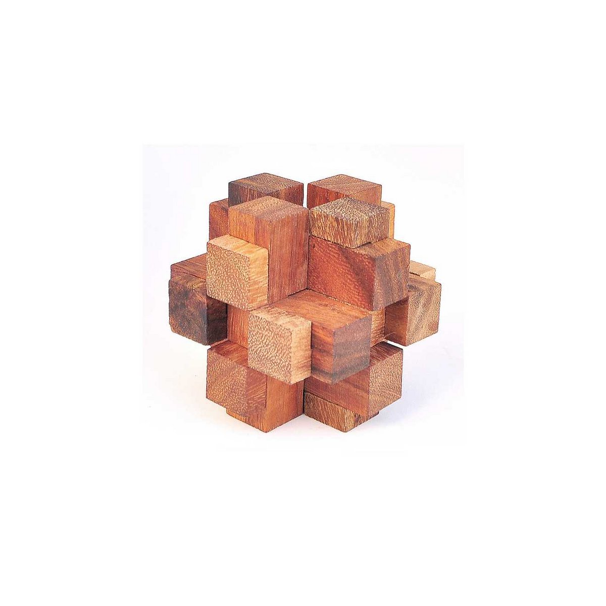 Houten puzzel 8x8x8 cm teakhout