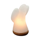 Zoutlamp engel 19 cm wit hout