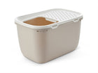 Kattenbak boveninstap 74x50x43,5 cm wit mokka