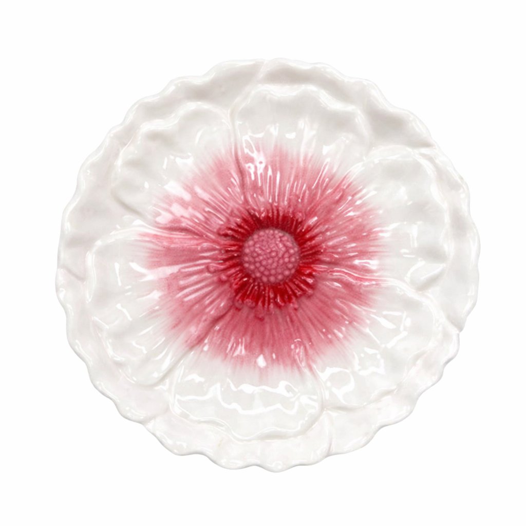 Plate with pink rim Capri 26x26x3cm