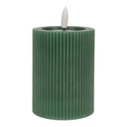 LED kaars 8x13 cm groen wax