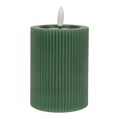 LED kaars 8x13 cm groen wax