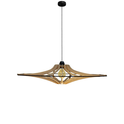 Hanglamp 65 cm MDF zwart
