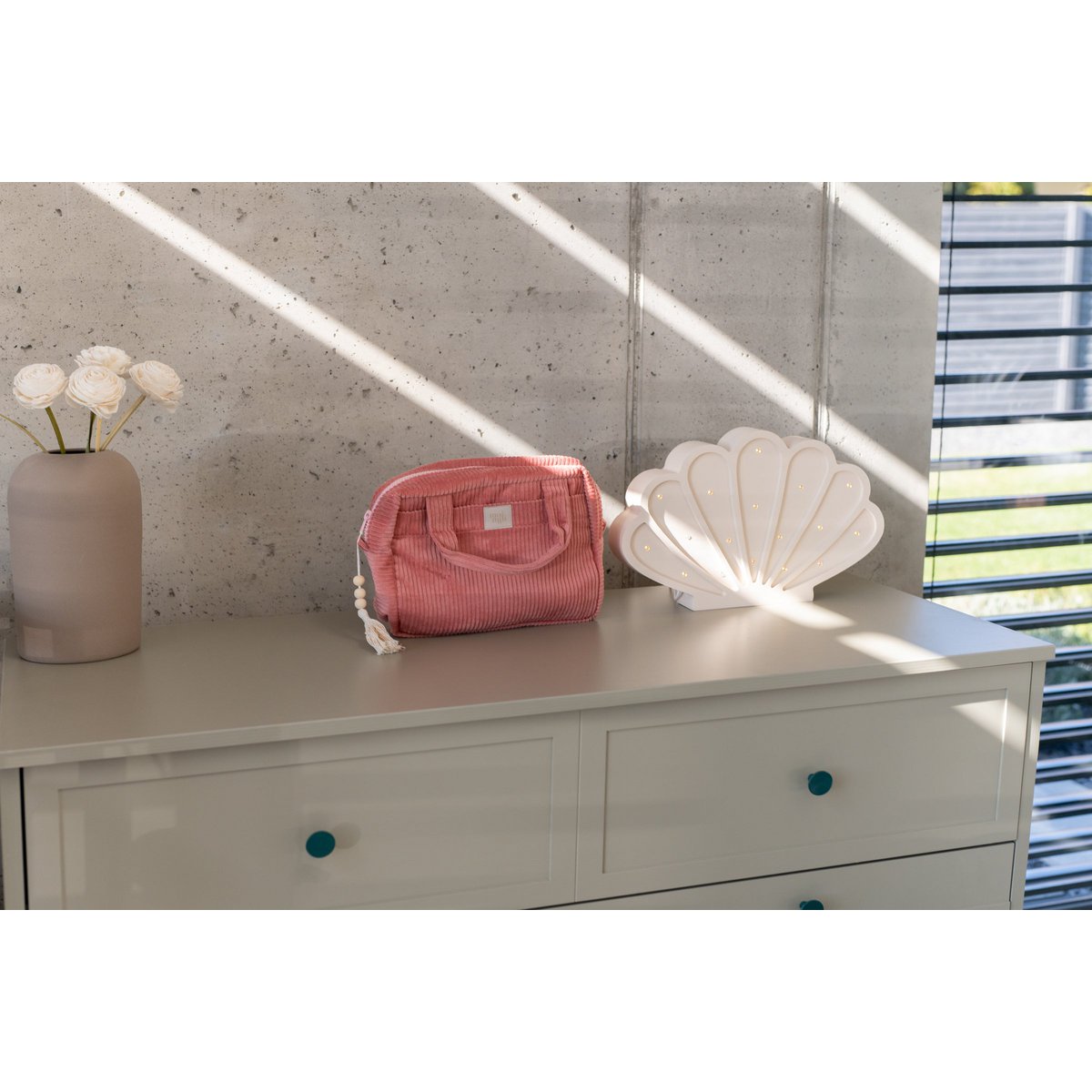 Make-up tasjes set 2 stuks katoen koraal