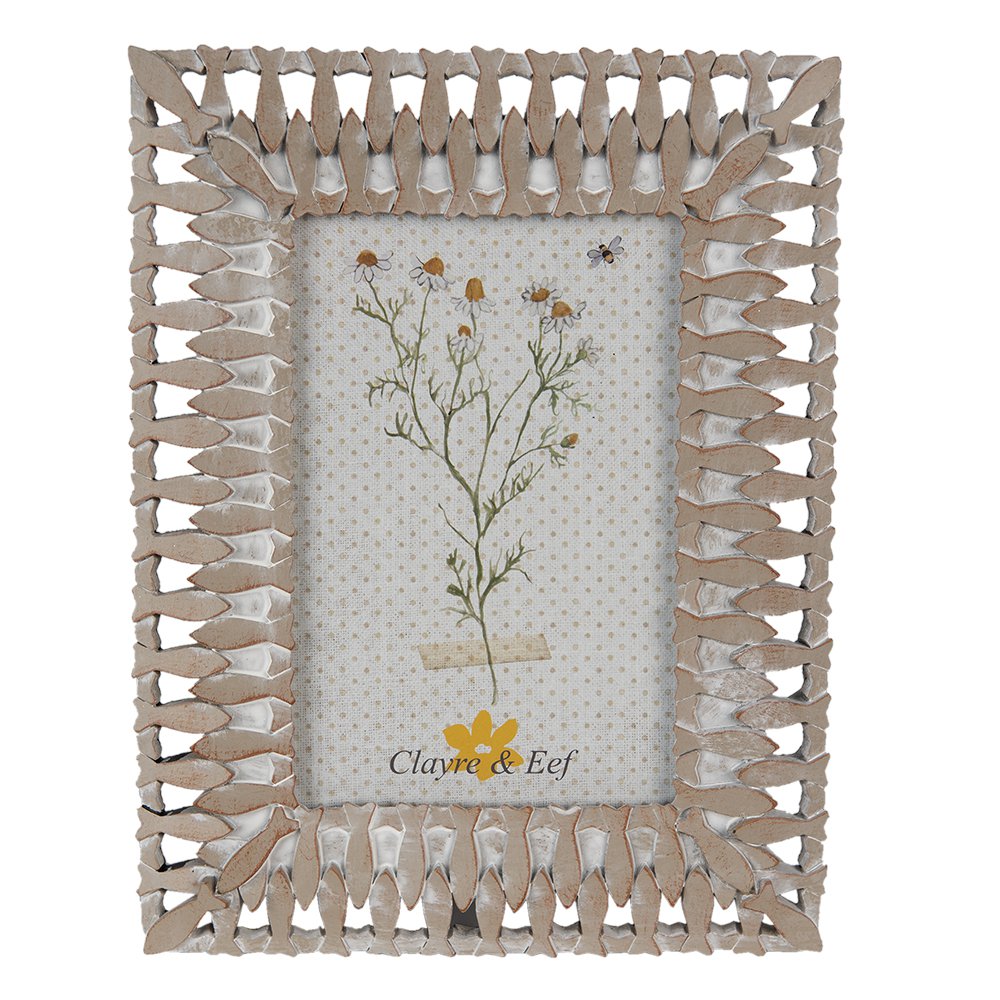 Fotolijst 10x15 cm beige polyresin