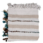 Plaid 125x150 cm katoen beige strepen