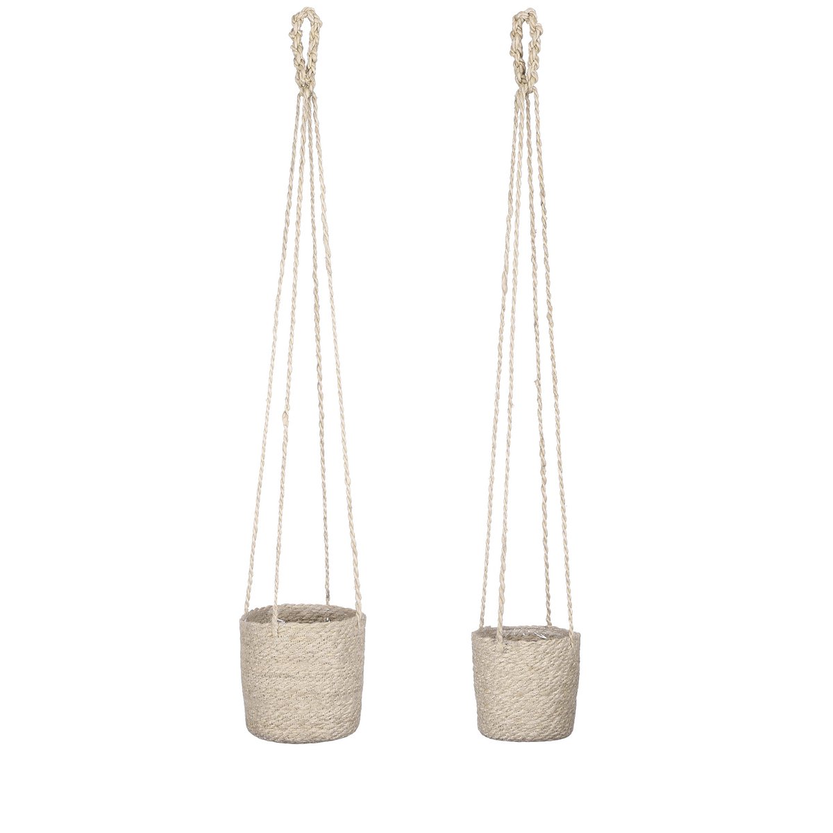 Plantenmand jute crème H16 x Ø16 cm