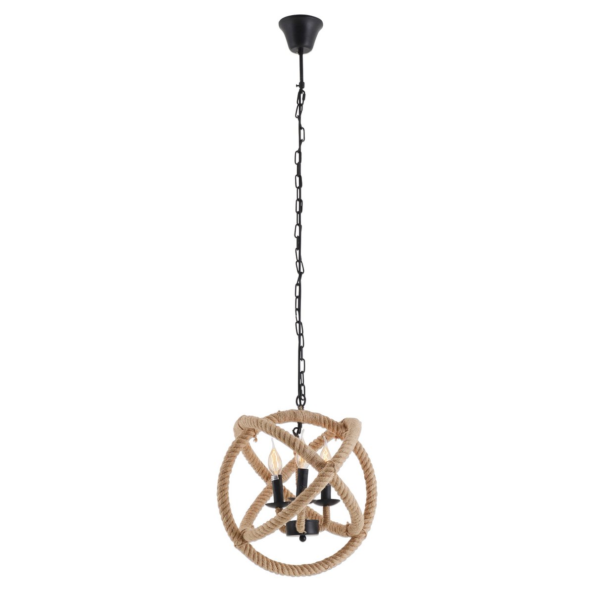 Hangende Lamp Regia Henneptouw En E27 Aansluiting 43 Cm
