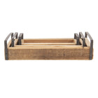 Dienblad set 3 stuks bruin hout