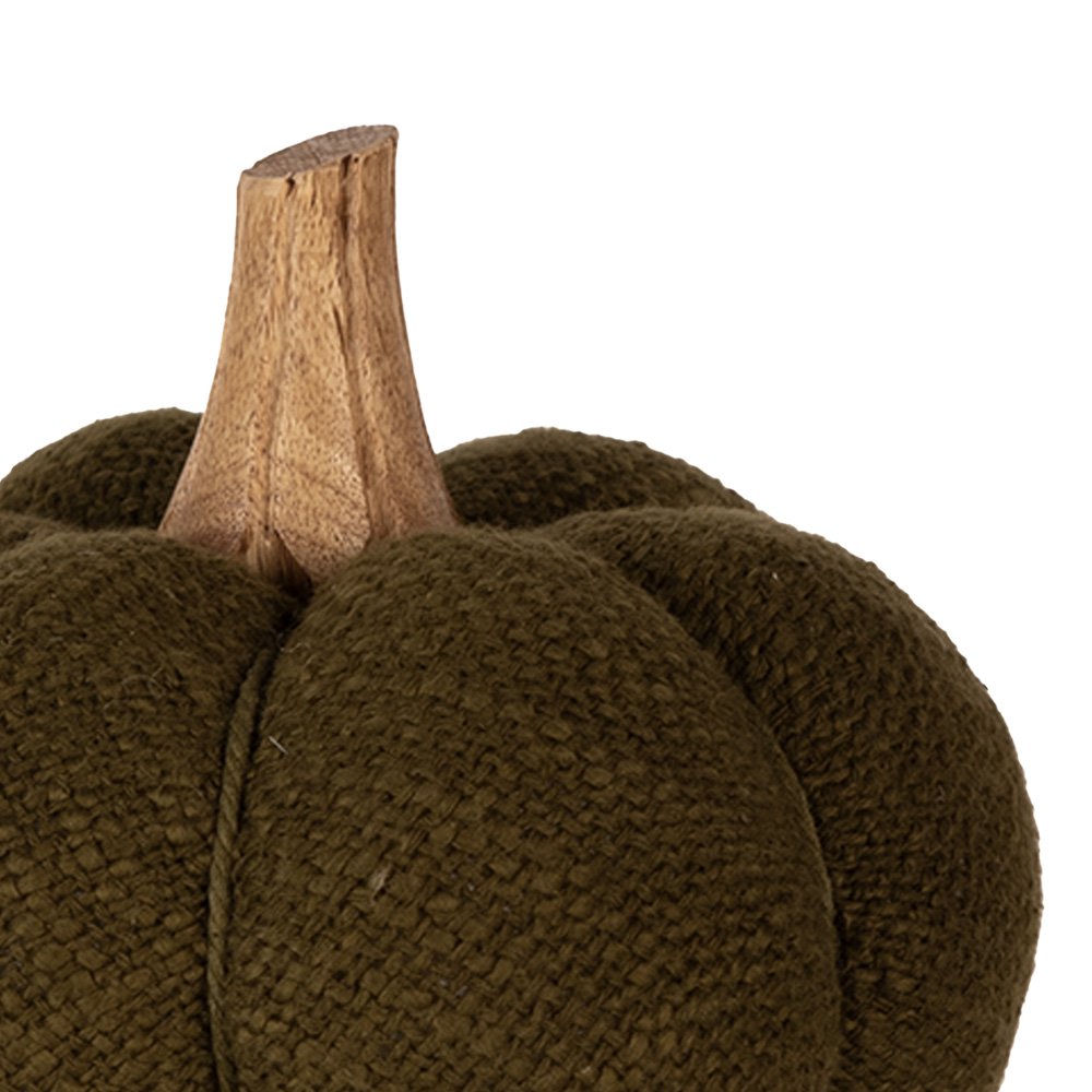 Decoratie pompoen 15x13 cm groen polyester hout