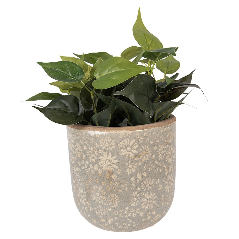 Flower pot Ø 20x19 cm Grey Ceramic