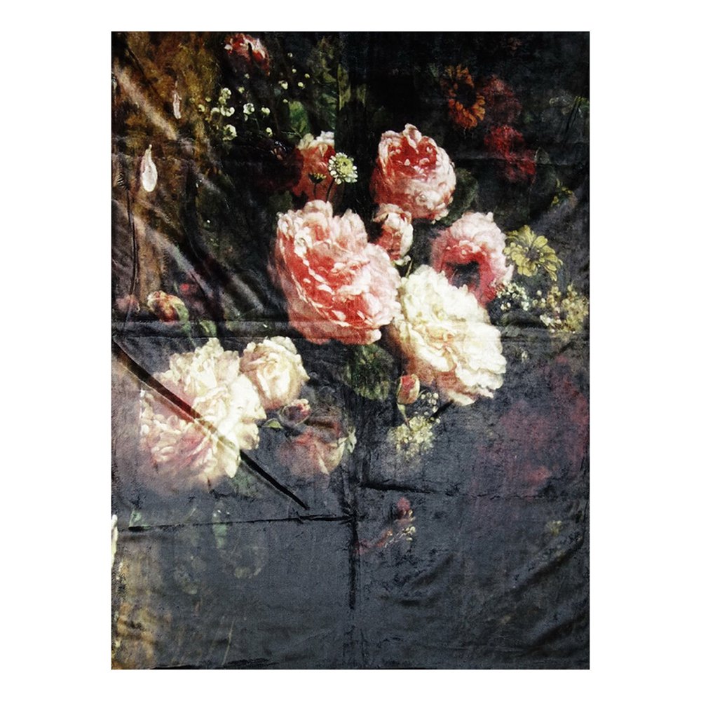 Plaid polyester 130x170 cm zwart roze