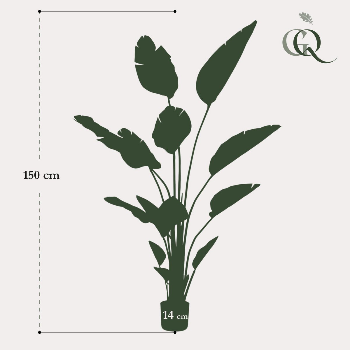 Kunstplant Strelitzia Nicolai 150 cm