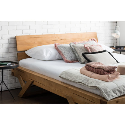 Balkenbed massief hout 140 x 200 cm geolied