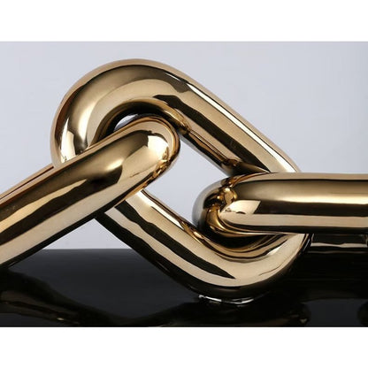 Keramiek sculptuur goud zwart 28,5x18 cm