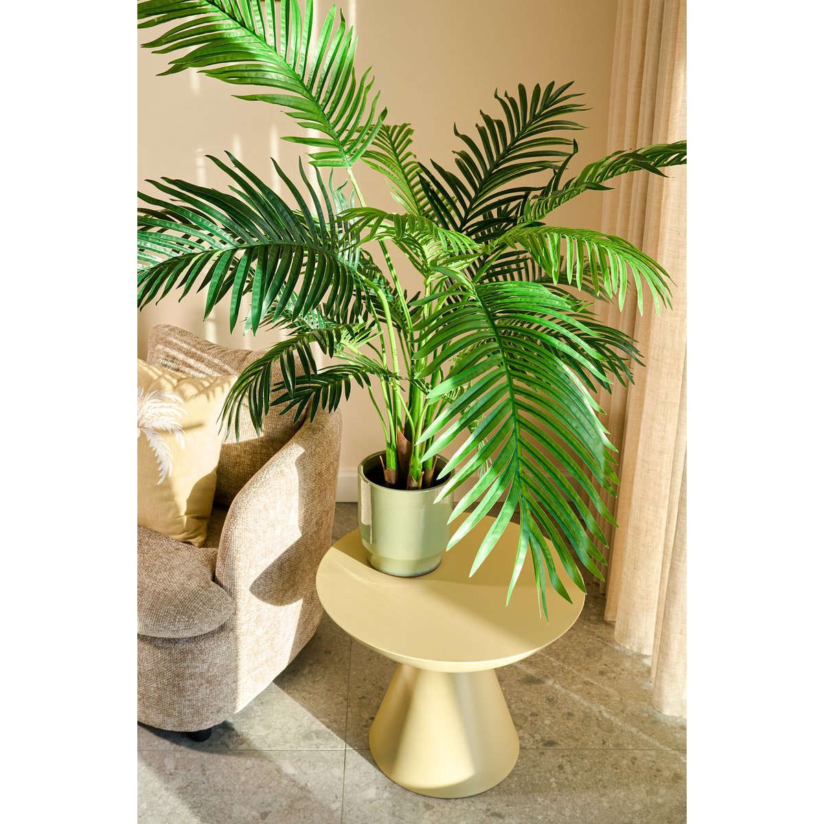 Kunstplant Areca palm 134 cm groen