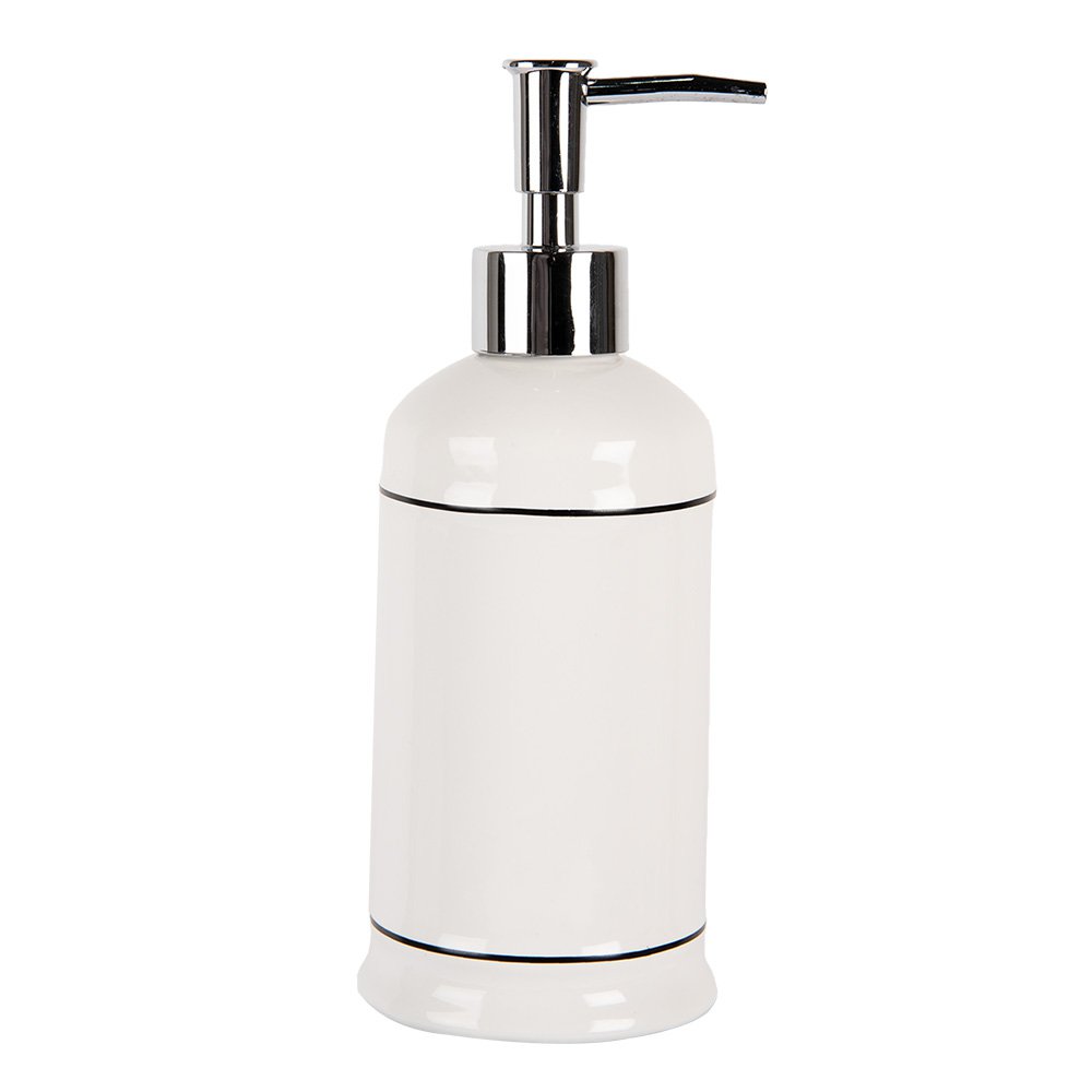 Soap Dispenser 350 ml White Ceramic Soap Pump
