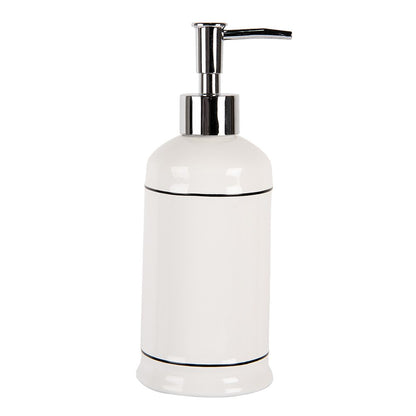 Soap Dispenser 350 ml White Ceramic Soap Pump