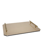 Amber tray with golden handles 40x30x5cm