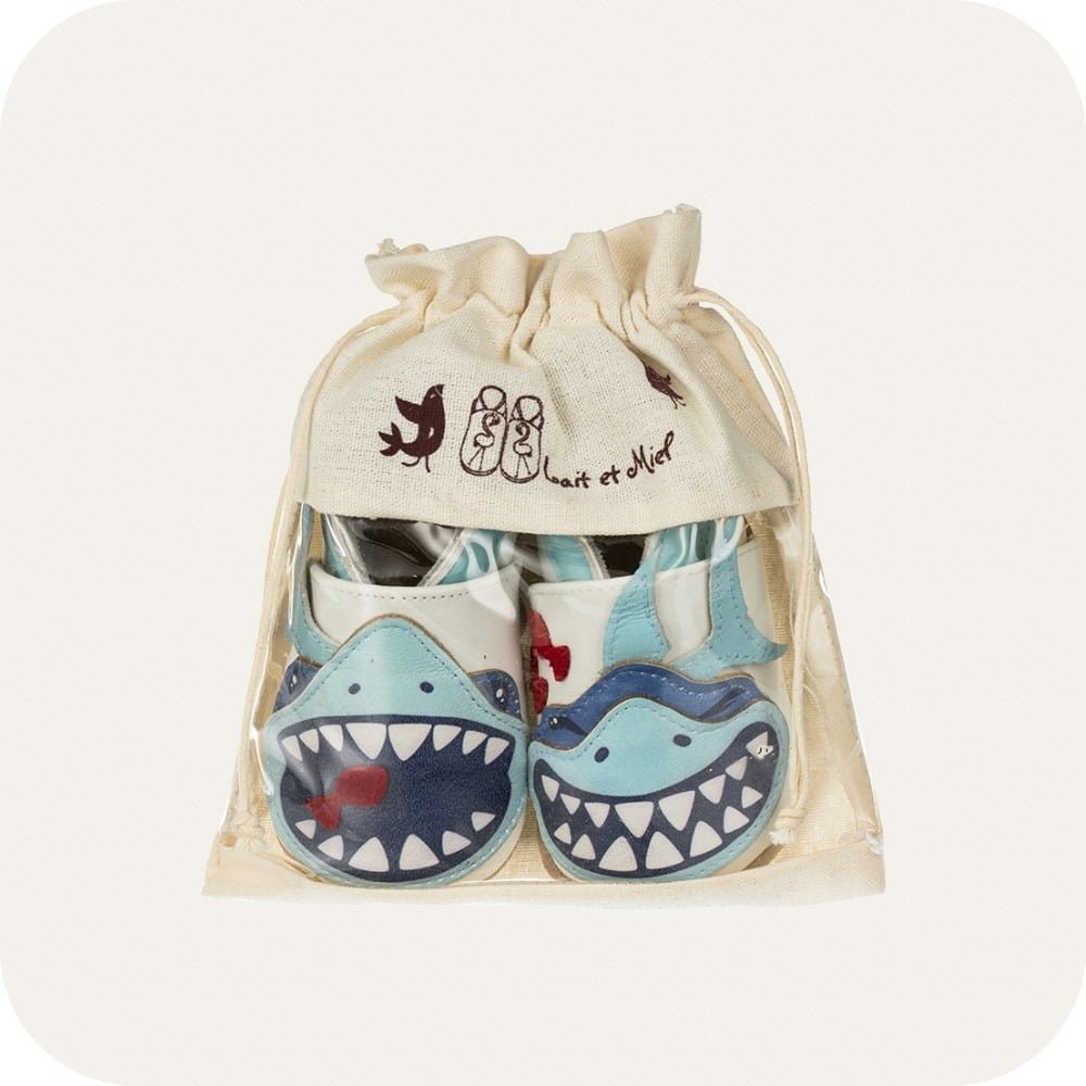 Babyslofjes leer Shark Tease 0-4 jaar