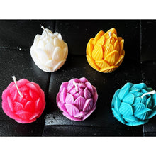 Lotusbloemsymbool van kracht en doorzettingsvermogen in boeddhisme en yoga | 100% natuurlijke Eco koolzaadwas geurkaarsen | Perfect voor meditatie