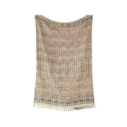 Plaid 125x180 cm katoen terracotta