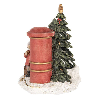 Kerstdecoratie kind 16x12x14 cm rood kunststof