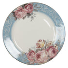Dinner plate Ø 26 cm Blue White Porcelain Flowers Dinner plate