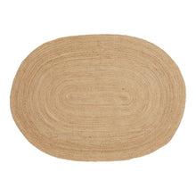 Vloerkleed jute ovaal 140x200 cm naturel