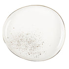 Dessertbord ovaal 23x20.5x3.2 cm wit goud