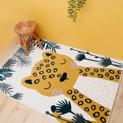 Kinder tapijt luipaard 120x170 cm velours