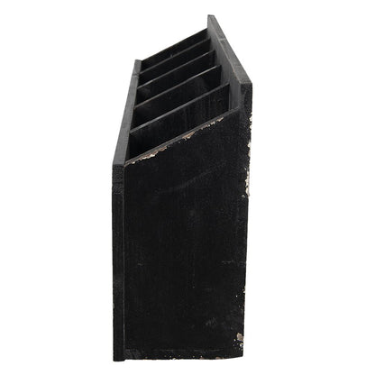 Wandrek 60x13x28 cm zwart hout