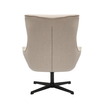 Fauteuil structuurstof beige