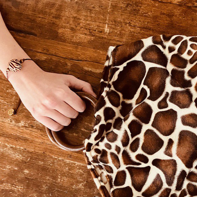 Luna Leena Armband Leopard Bruin Gerecycled Nepal Volwassen