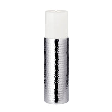 Candlestick Agadir, high-gloss polished stainless steel, 8.5 cm diameter, 20 cm high