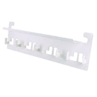 Wandkapstok 70 cm wit met 8 haken en hoedenplank
