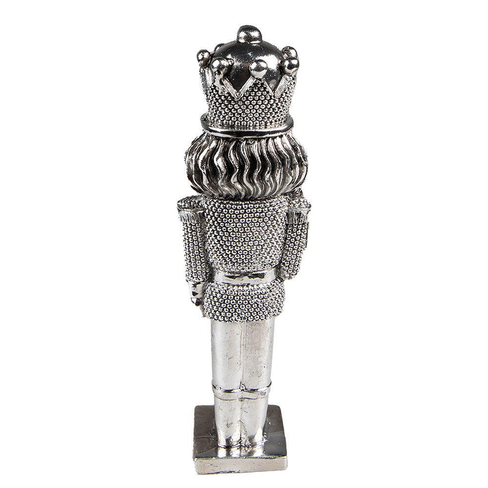 Christmas Decoration Nutcracker 16 cm Silver Polyresin