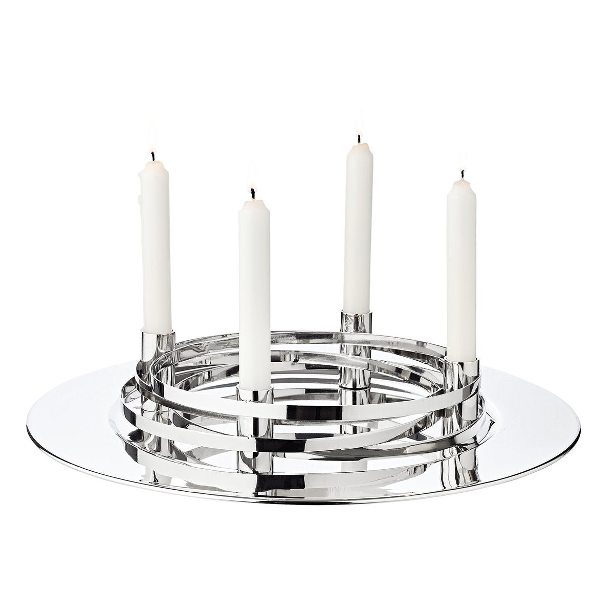 Adventskrans La Avia Ø 40 cm zilver roestvrij staal