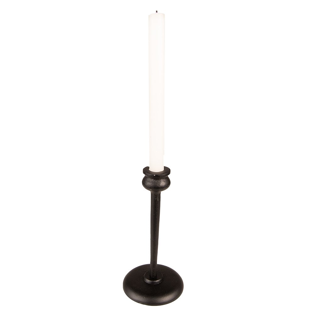 Kandelaar 21 cm aluminium zwart