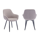 Fauteuil bouclé taupe set van 2