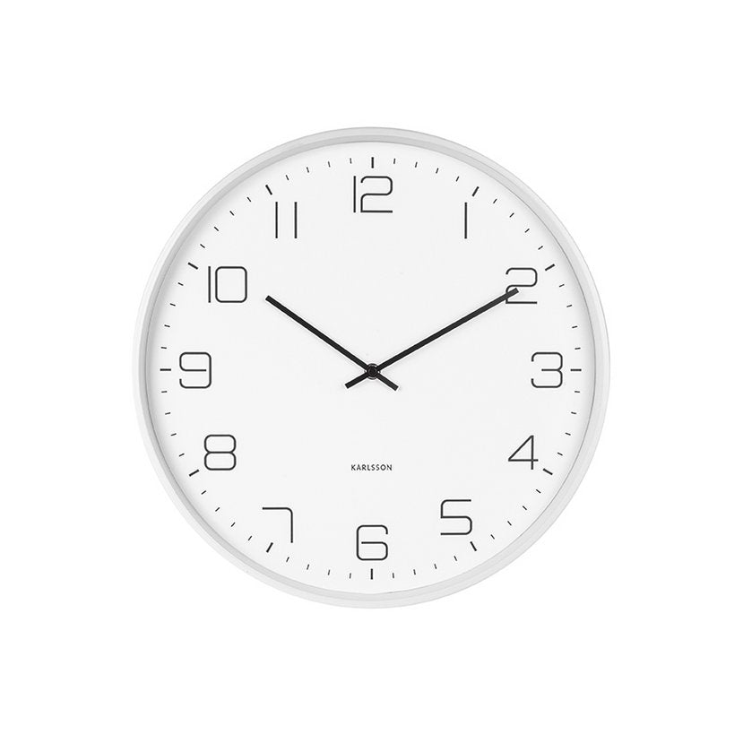 Wandklok 40 cm wit ijzer