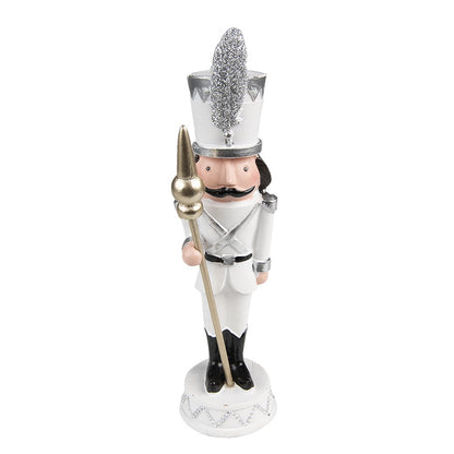 Notenkraker beeld 25 cm wit kunststof