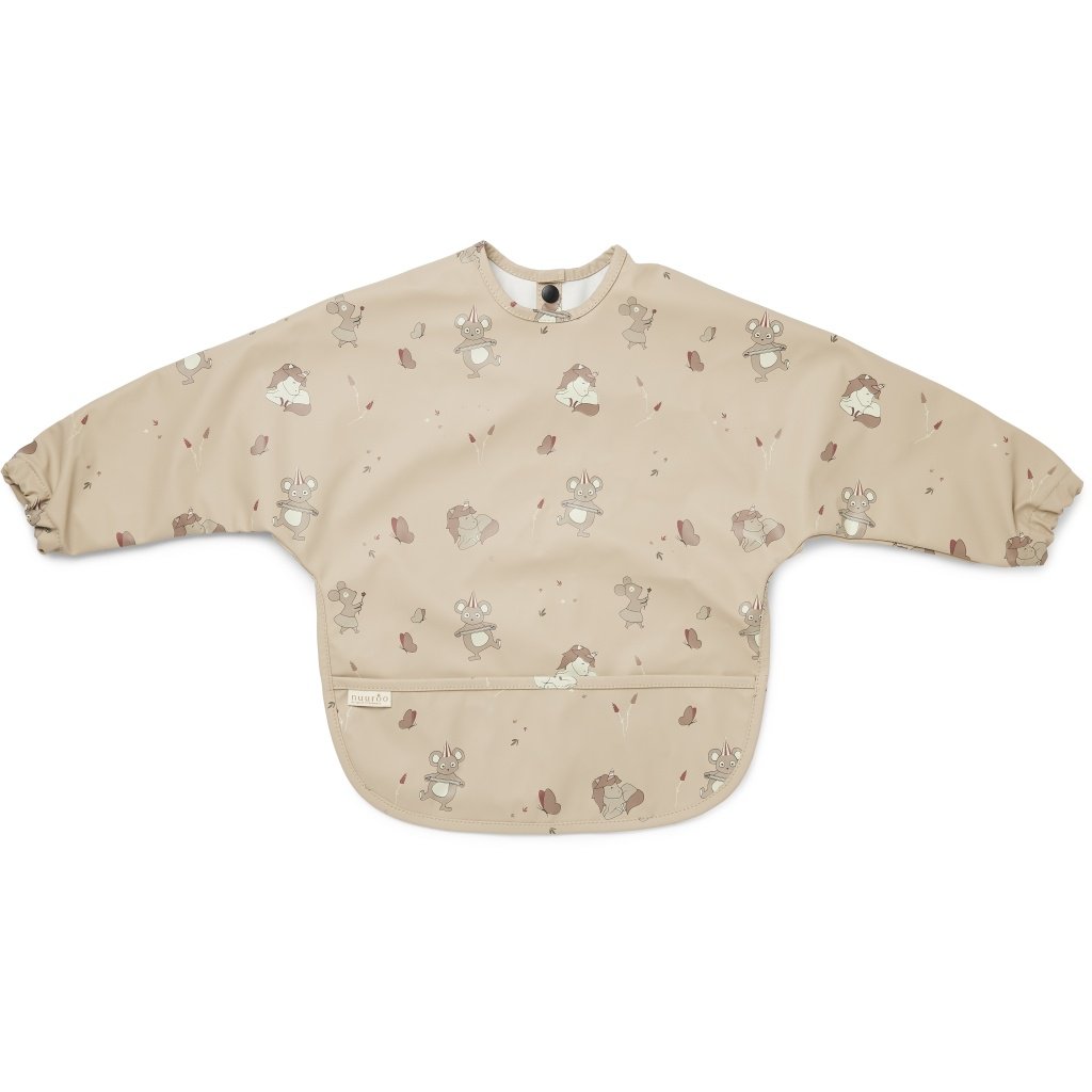 Slabbetje lange mouwen gecoat beige